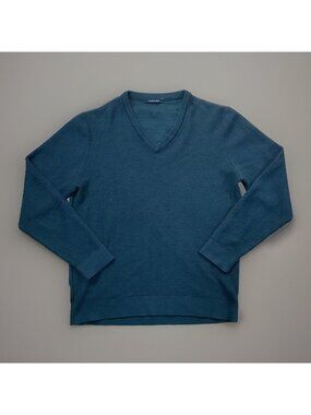 Father & Sons Merino Wool Blend Sweater Men’s Large Green Luxury Cozy Pullover